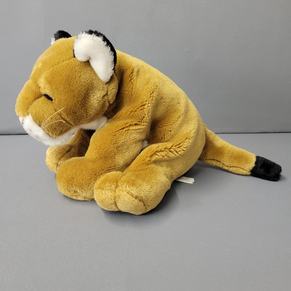 K&M International Cuddlekin Mountain Lion Cougar Puma Plush Toy 14" Stuffed